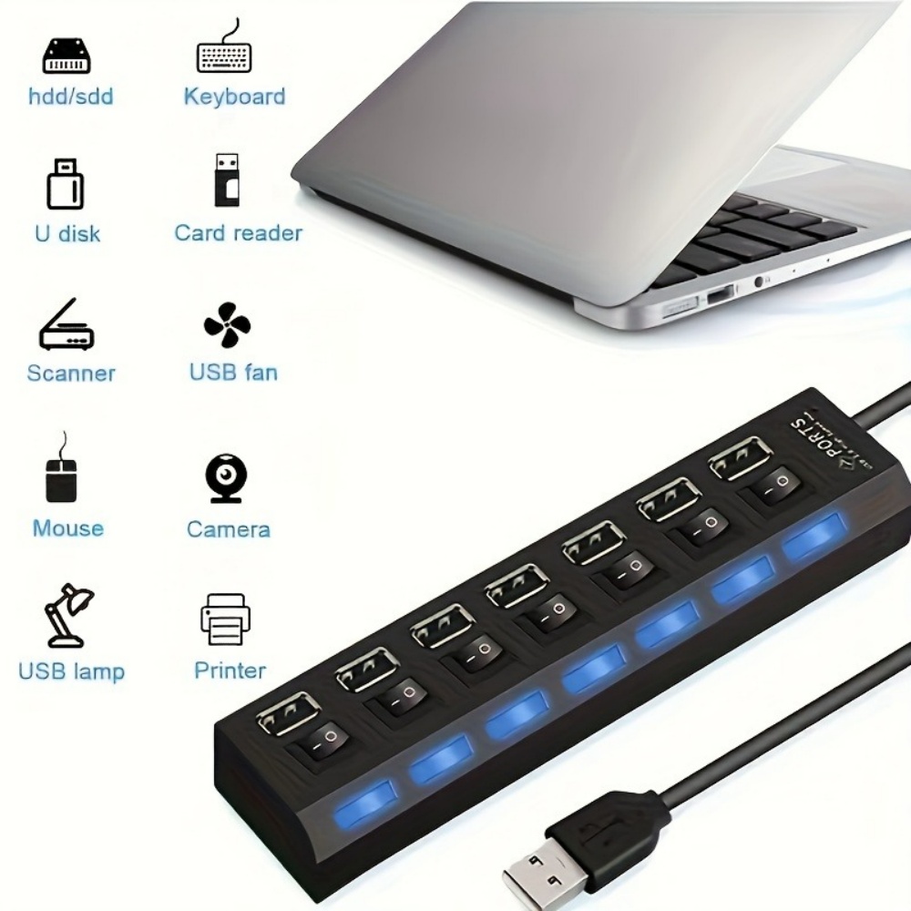 Laptop Accessories Usb - USB 3.0 Hub 4 7 Port