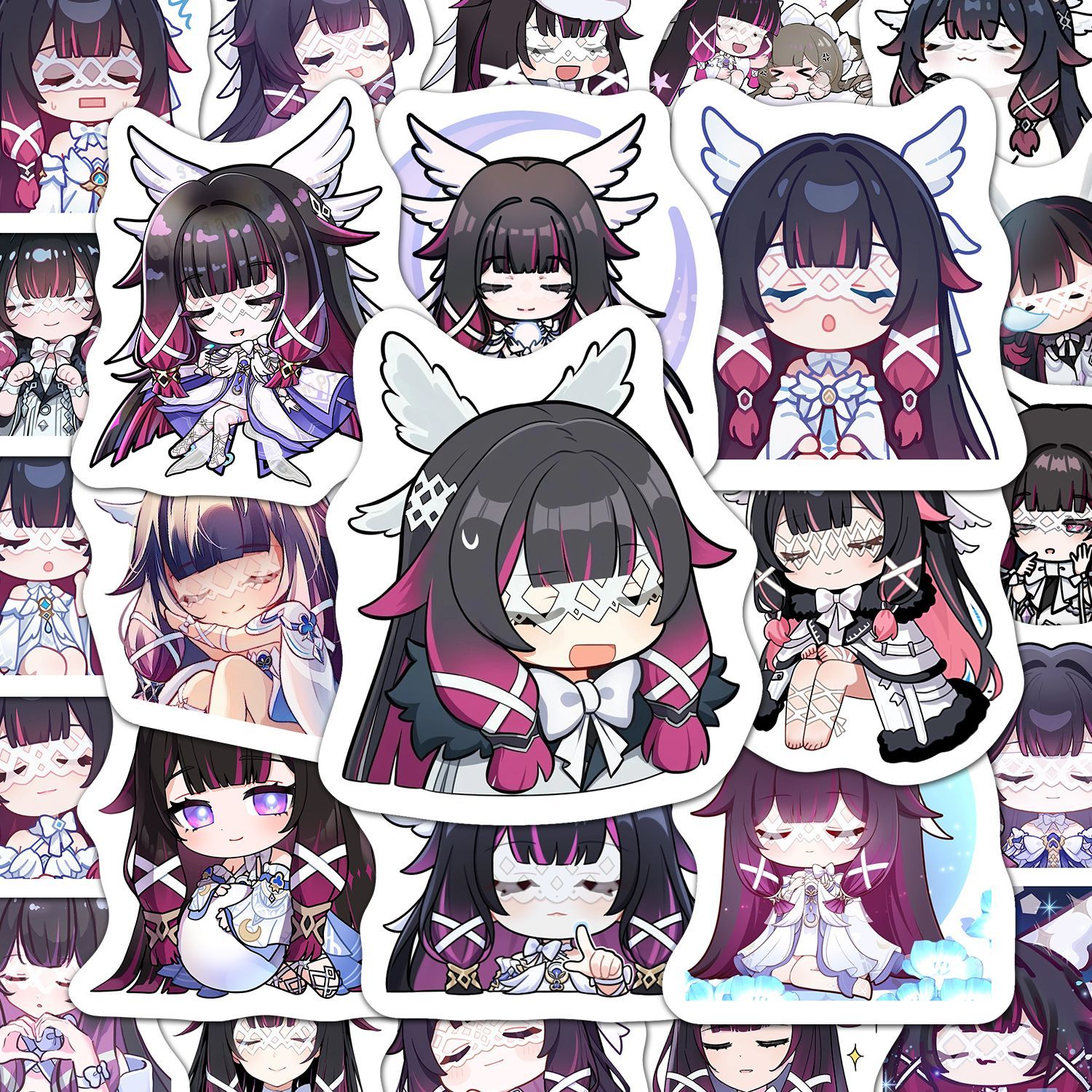 Accessories Laptop - 60Pcs Genshin Impact Columbina Anime Student