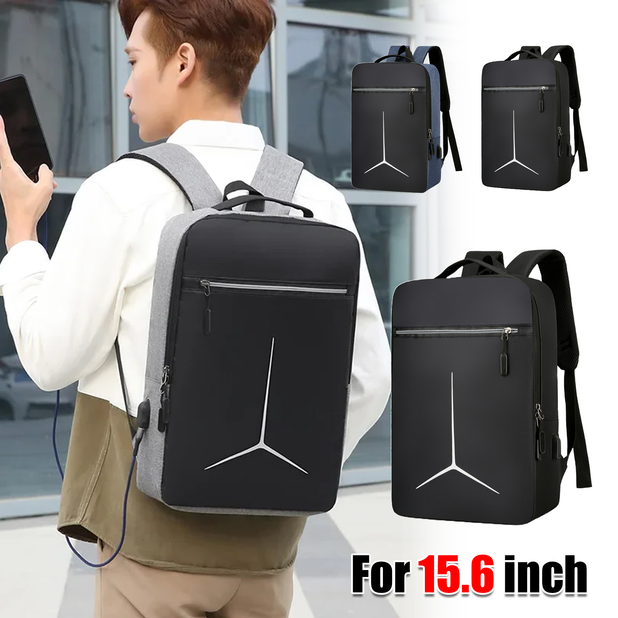 Laptop Backpack Anti Theft - Fashion Anti Theft USB Waterproof Hard