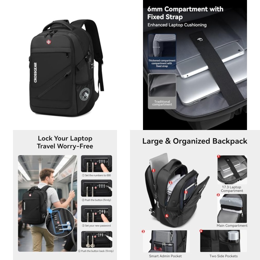 17.3'' Laptop Backpack for Men - Laptop Backpack Anti Theft recensie en prijs
