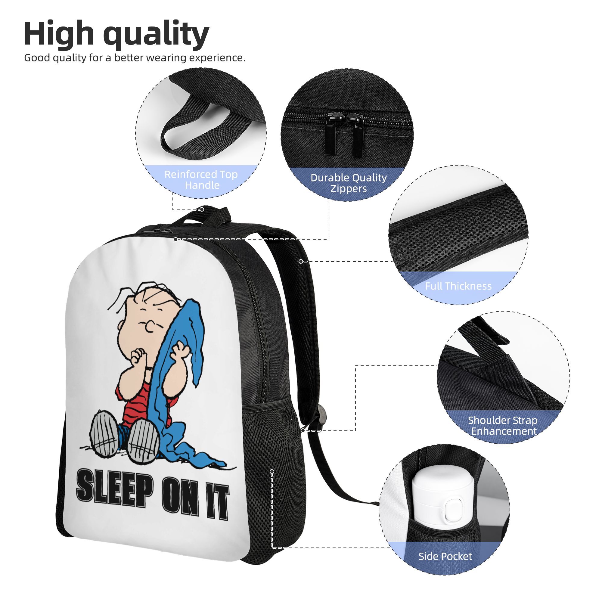 Snoopy Peanuts Linus & Backpac - Laptop Accessories Gifts For Men recensie en prijs