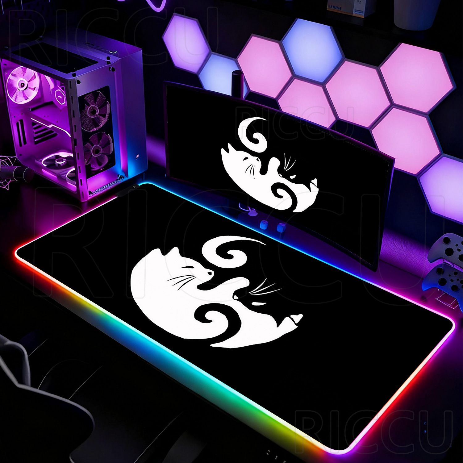 RGB HD Black and White Cat Cut - Laptop Accessories Rgb recensie en prijs