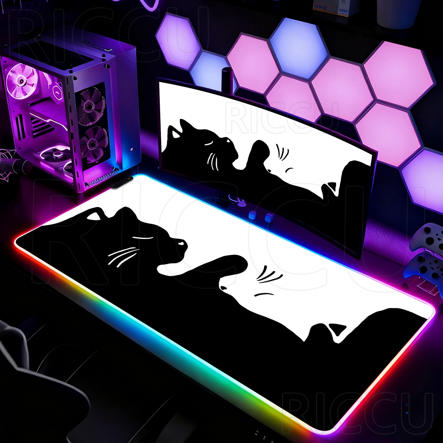 RGB HD Black and White Cat Cut - Laptop Accessories Rgb recensie en prijs