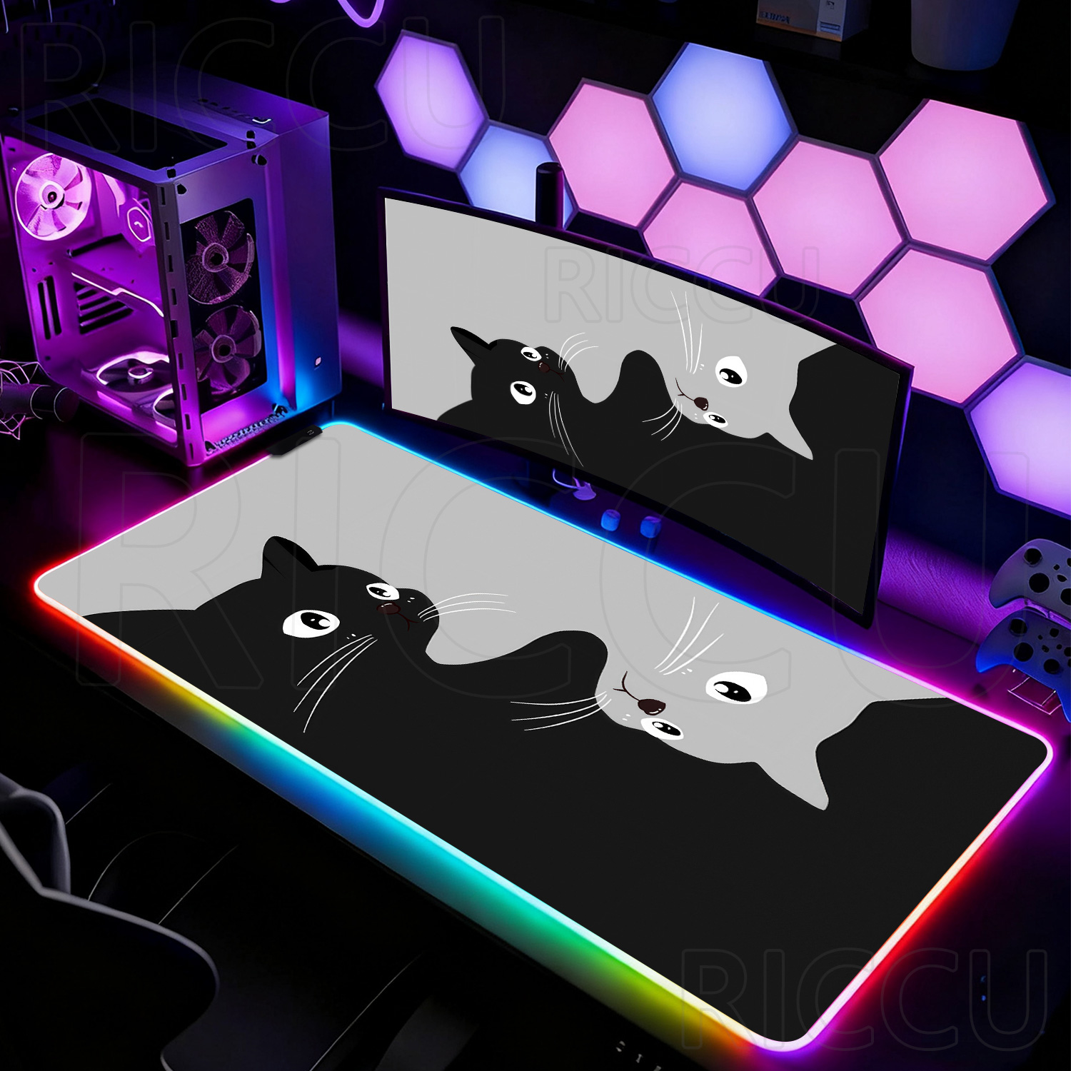 RGB HD Black and White Cat Cut - Laptop Accessories Rgb recensie en prijs