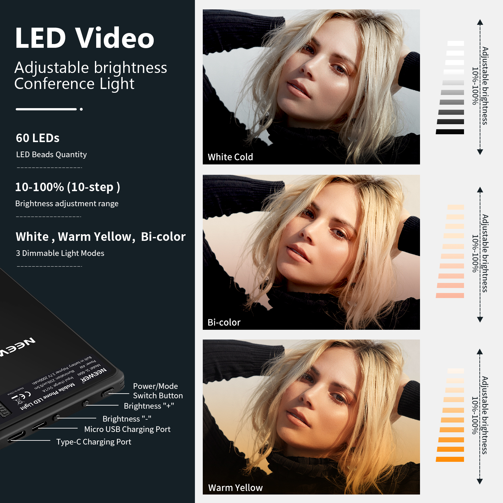 NEEWER Selfie Light with Front - Laptop Accessories Rgb recensie en prijs