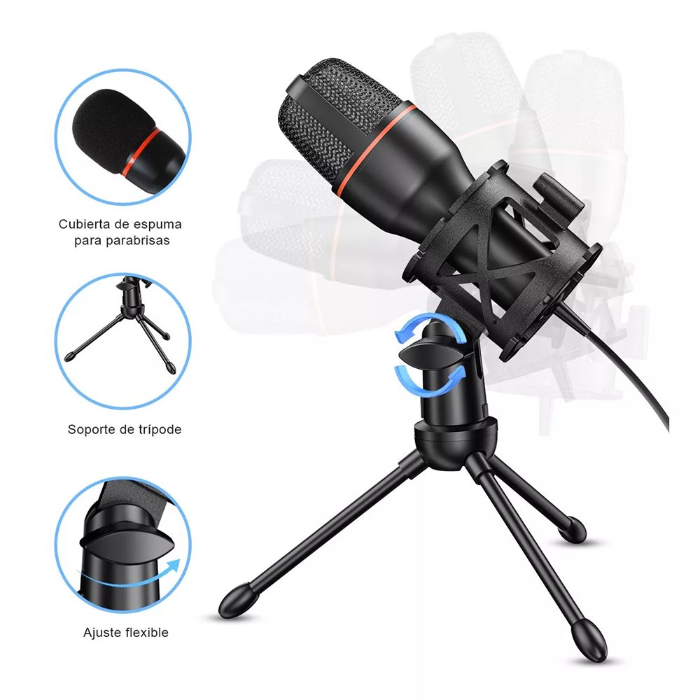 Condenser Microphone USB Wired - Laptop Accessories Rgb recensie en prijs