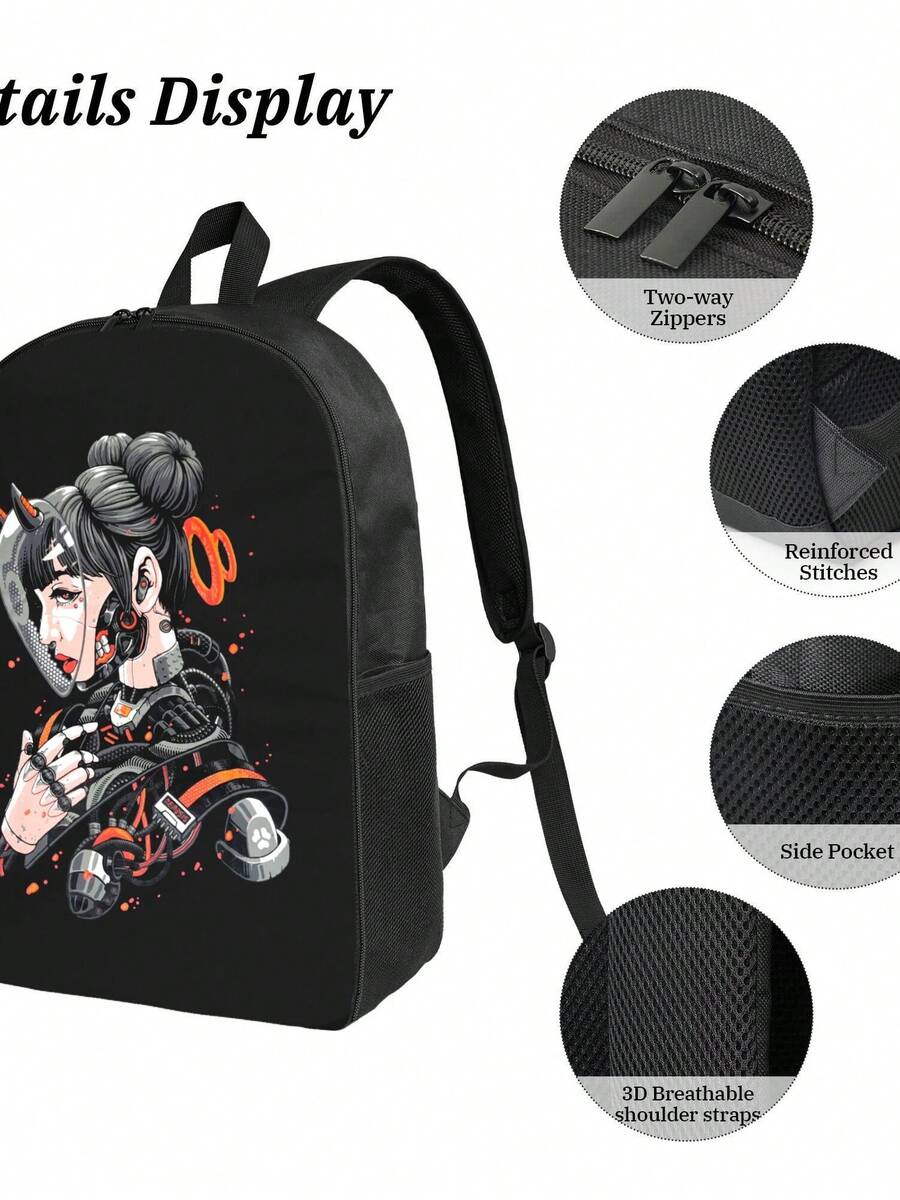 Cyberpunk Cyborg Girl Waterpro - Laptop Backpack Anti Theft recensie en prijs