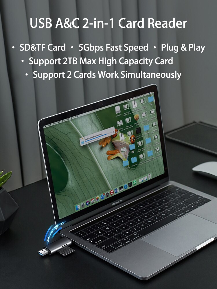 Card Reader USB3.0&USB C to SD - Laptop Accessories Usb recensie en prijs