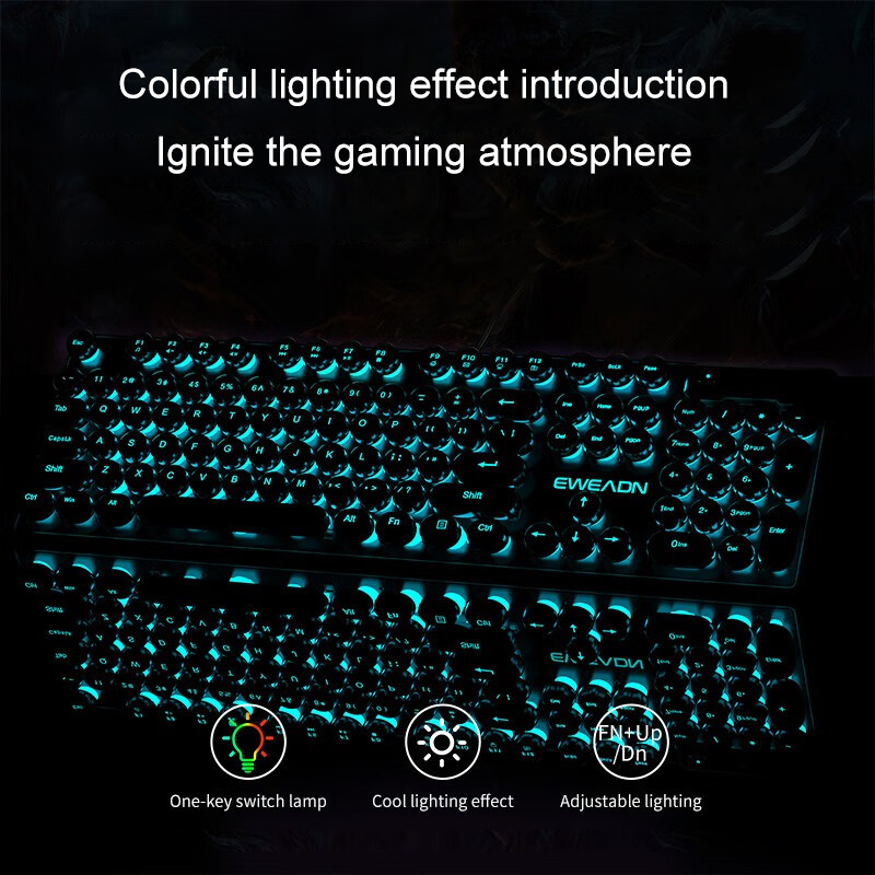 EWEADN Typewriter Gaming Keybo - Laptop Extra Accessories recensie en prijs