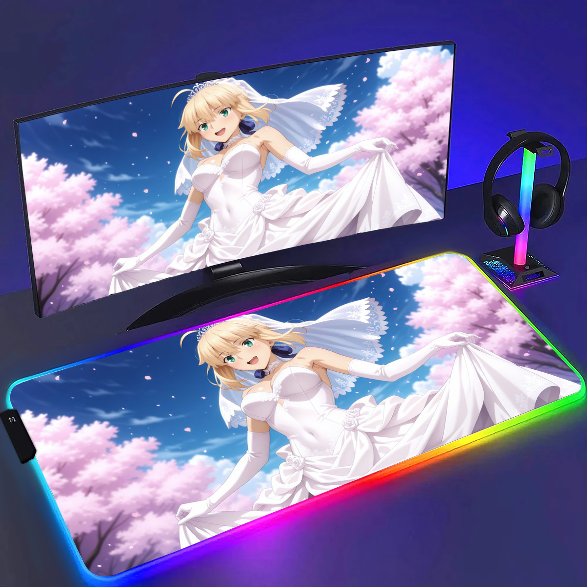 RGB Anime Fate Saber MousePad  - Laptop Accessories Rgb recensie en prijs