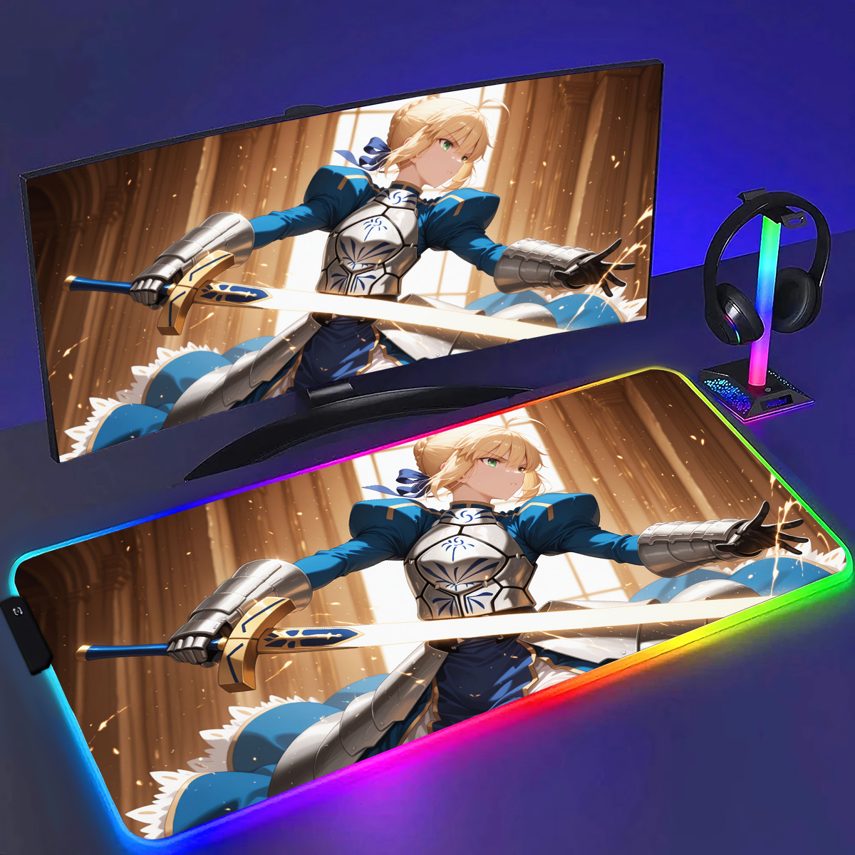 RGB Anime Fate Saber MousePad  - Laptop Accessories Rgb recensie en prijs