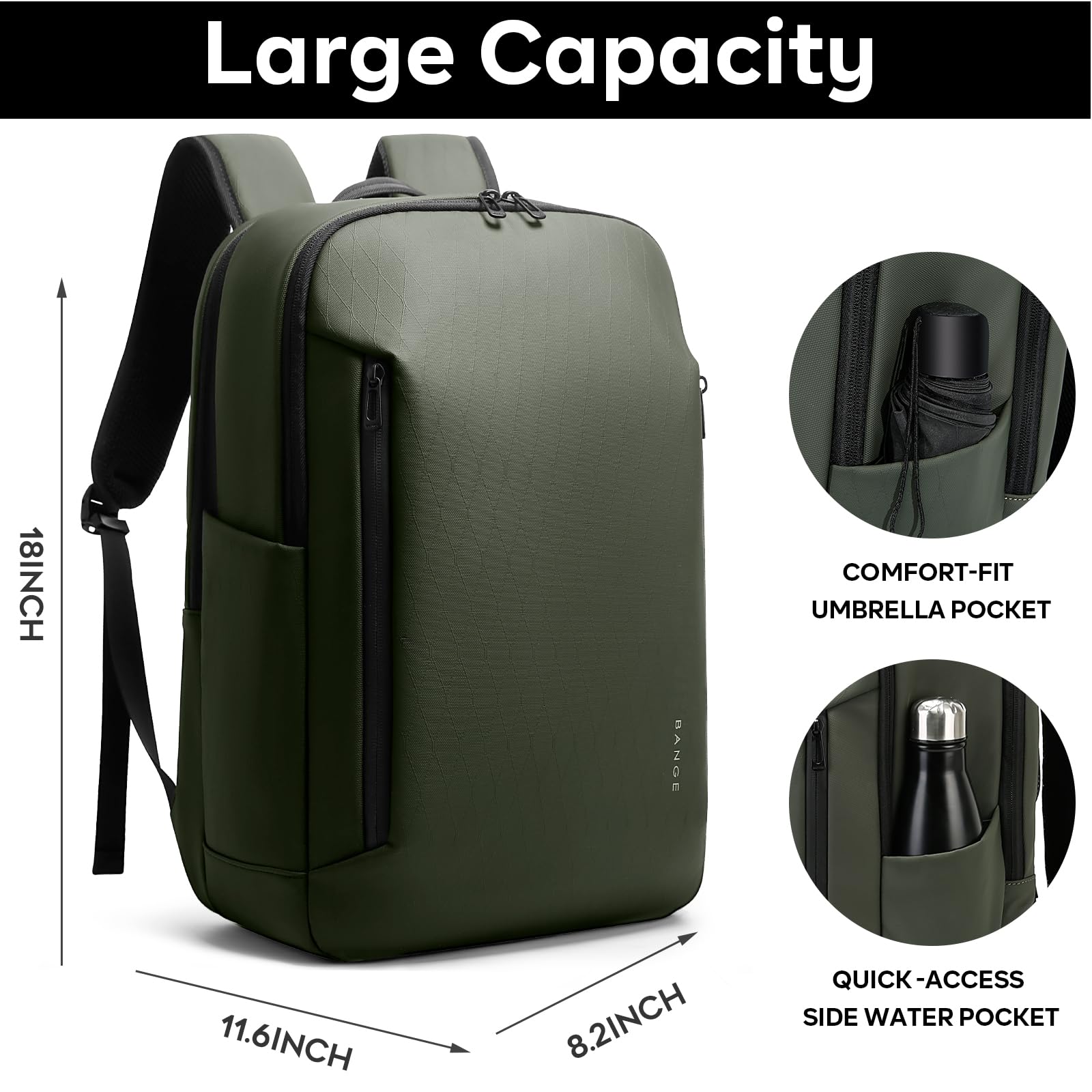 BANGE Fashion Simple Design Wo - Laptop Backpack Anti Theft recensie en prijs