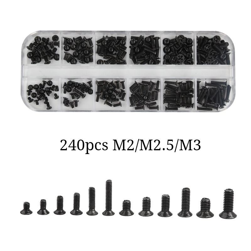 240pcs M2 M2.5 M3 Screw Set KM - Laptop Electronics Accessories recensie en prijs