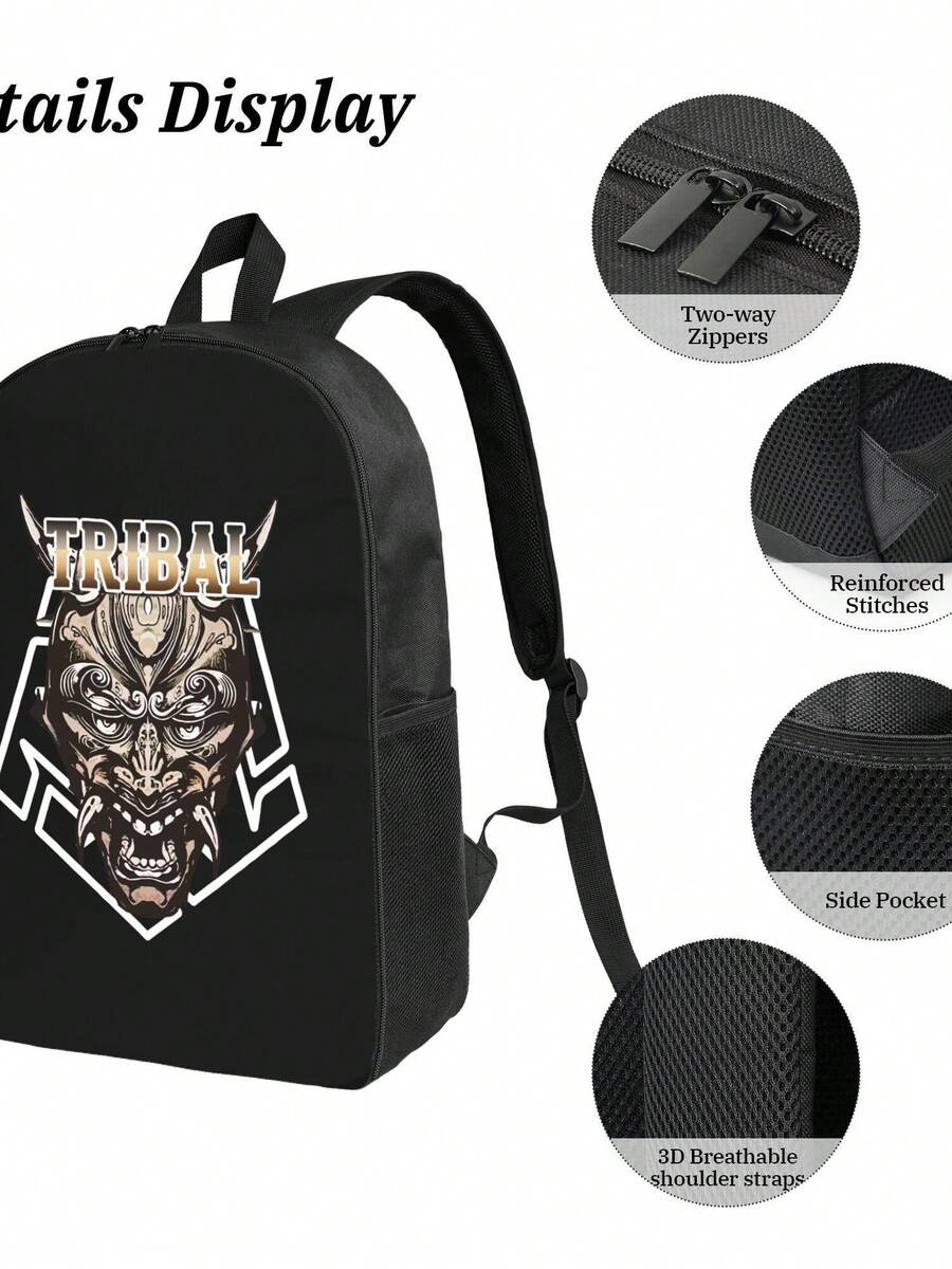 Tribal Demon Print Waterproof  - Laptop Backpack Anti Theft recensie en prijs