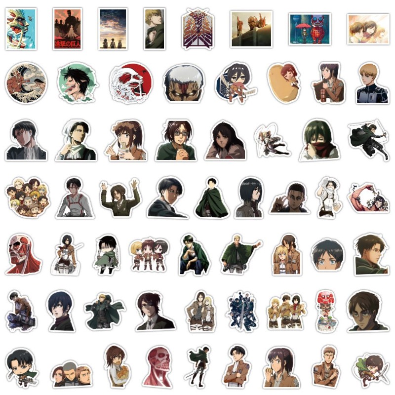 60Pcs Attack on Titan Anime St - Accessories Laptop recensie en prijs
