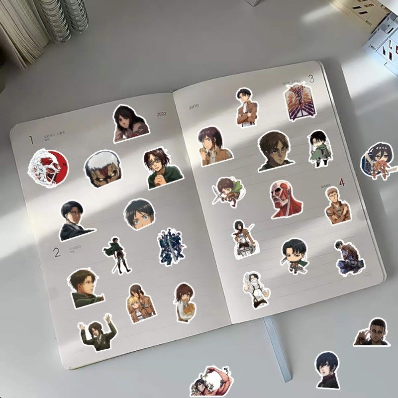 60Pcs Attack on Titan Anime St - Accessories Laptop recensie en prijs