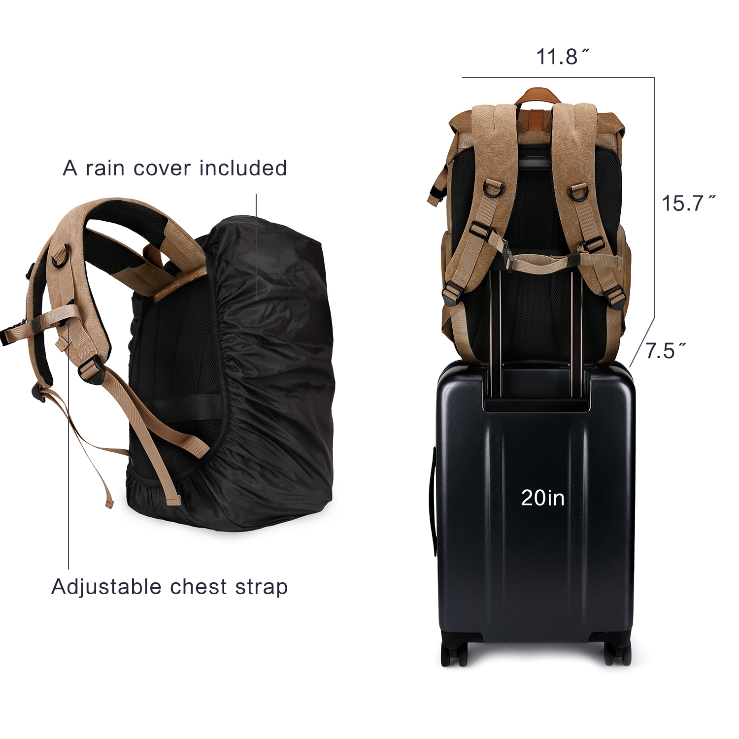 BAGSMART Camera Bag DSLR Photo - Laptop Backpack Anti Theft recensie en prijs