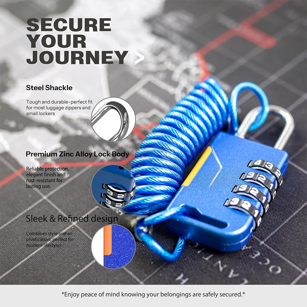 4 Digit Combination Padlock wi - Laptop Backpack Anti Theft recensie en prijs