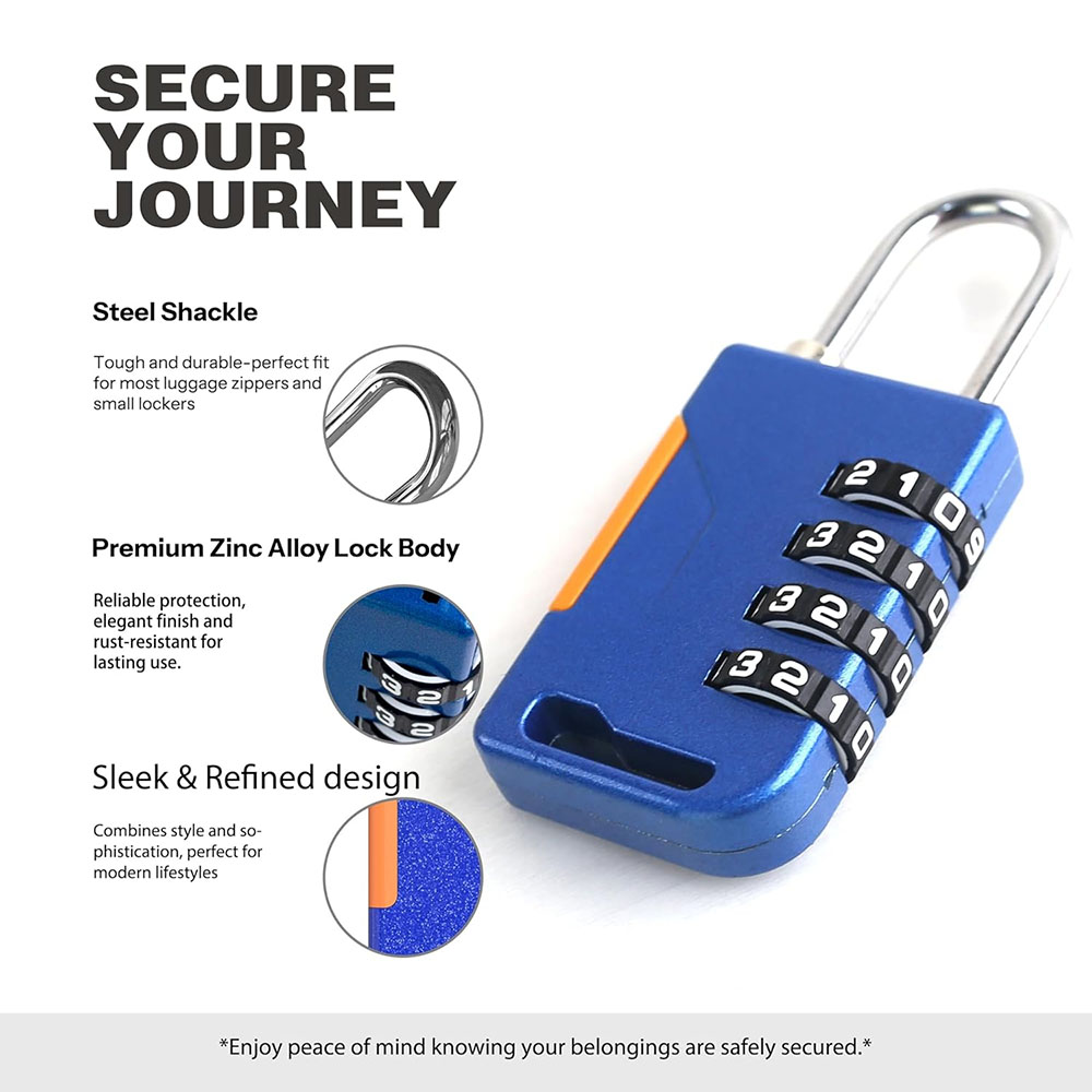 4 Digit Combination Padlock wi - Laptop Backpack Anti Theft recensie en prijs
